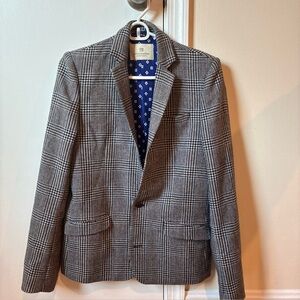 Scotch and Soda Scotch Shrunk boys Glen plaid wool blazer size 16